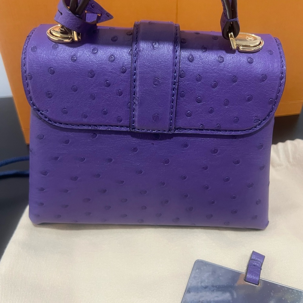 Louis Vuitton BNIB Rose Des vents Exotic ostrich mini bag - Picture 10 of 12